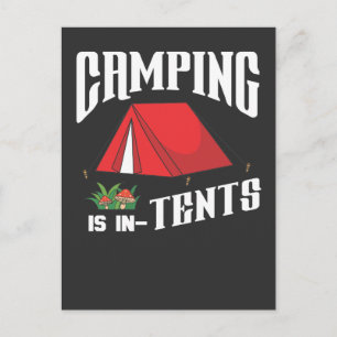 Camping is in tents cadeau voor campers briefkaart