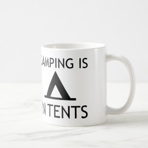 Camping is in Tents Funny Pun Koffiemok