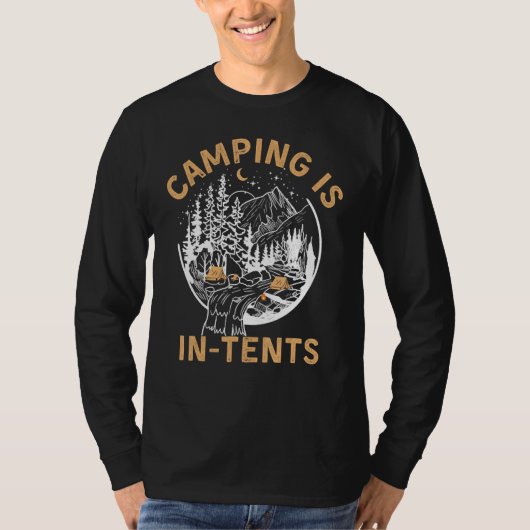 Camping Is In Tents Happy Camper Matching Camping  T-shirt (Voorkant)