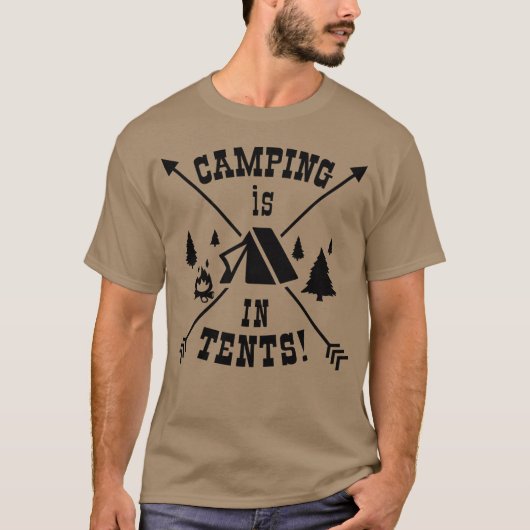 Camping is Inents vintage T-shirt (Voorkant)