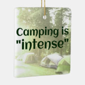Camping is "intens" in tent DAD JOKE kerstbal Keramisch Ornament (Rechts)