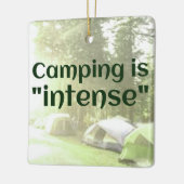 Camping is "intens" in tent DAD JOKE kerstbal Keramisch Ornament (Links)