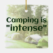 Camping is "intens" in tent DAD JOKE kerstbal Keramisch Ornament (Achterkant)