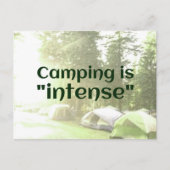 Camping is "intens" in tenten DAD JOKE briefkaart (Voorkant)