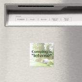 Camping is "intens" in tenten DAD JOKE magnet (Insitu (Vaatwasser))