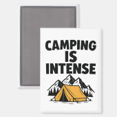 Camping is Intens Keukenmagneet Magneet (Voorkant / Achterkant)