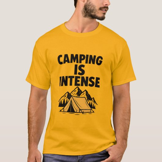 Camping Is Intense Men's Premium T-shirt (Voorkant)