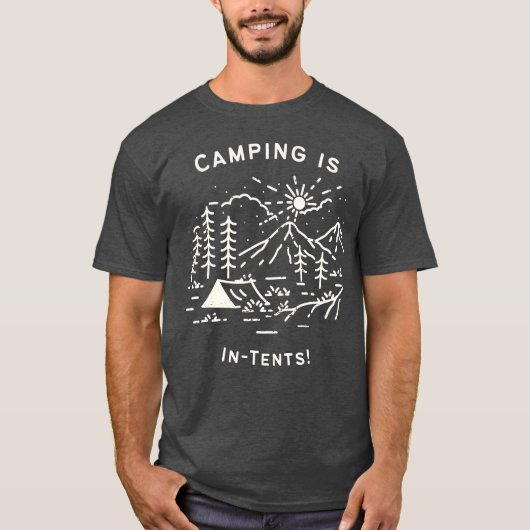 Camping is leuk meisje t-shirt (Voorkant)