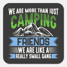 Camping is leuk vierkante sticker