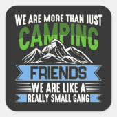 Camping is leuk vierkante sticker (Voorkant)