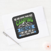 Camping is leuk vierkante sticker (Envelop)