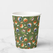 Camping is meer leuk met vriendenpatronen papieren bekers (Voorkant)