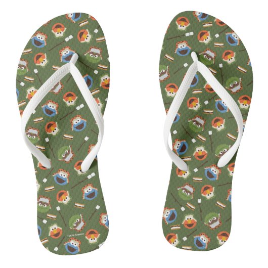 Camping is meer leuk met vriendenpatronen teenslippers (Voetbed)