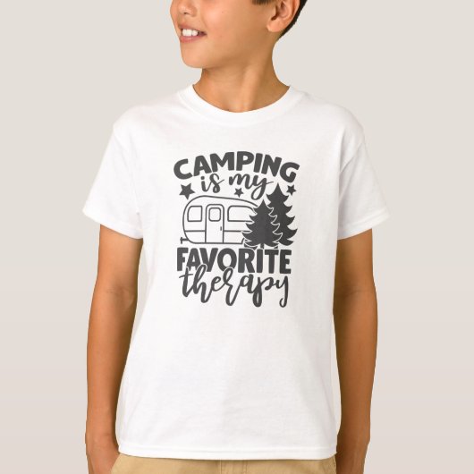 Camping is mijn favoriete Gezegde van de grappige  T-shirt (Voorkant)