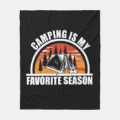 Camping is mijn favoriete seizoen grappige camper  fleece deken (Voorkant)