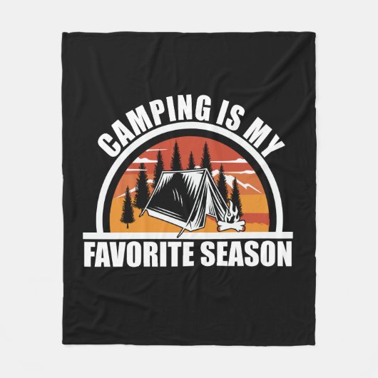 Camping is mijn favoriete seizoen grappige camper  fleece deken (Voorkant)