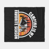 Camping is mijn favoriete seizoen grappige camper  fleece deken (Voorkant (Horizontaal))