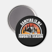 Camping is mijn favoriete seizoen grappige camper  magneet (Voorkant / Achterkant)