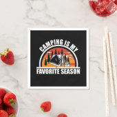 Camping is mijn favoriete seizoen grappige camper servet (Insitu)