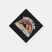 Camping is mijn favoriete seizoen grappige camper servet (Hoek)