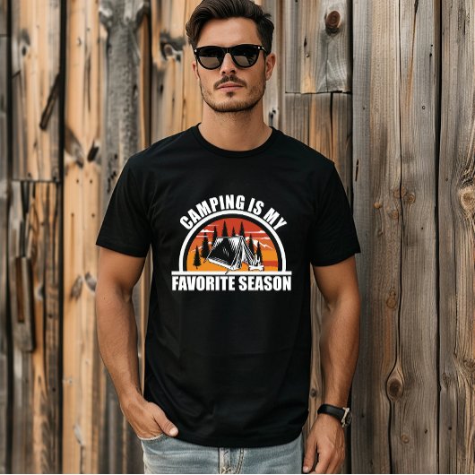 Camping is mijn favoriete seizoen grappige camper  t-shirt