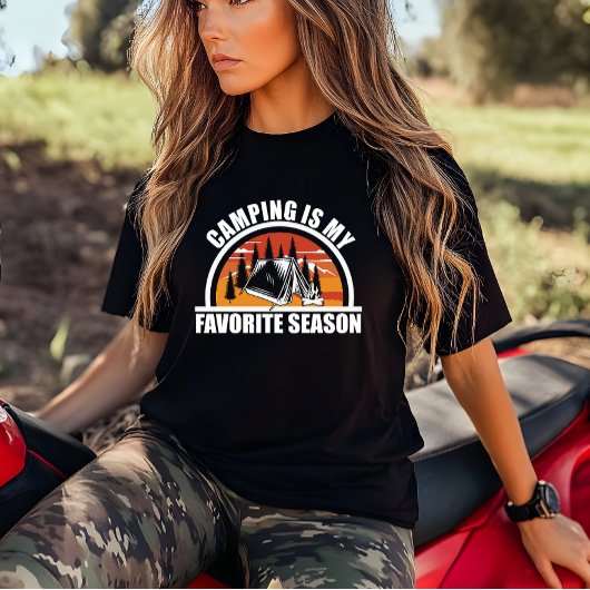 Camping is mijn favoriete seizoen grappige camper  t-shirt
