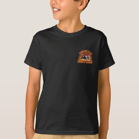 Camping is mijn favoriete seizoen grappige camper  t-shirt (Voorkant)