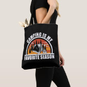 Camping is mijn favoriete seizoen grappige camper  tote bag (Dichtbij)