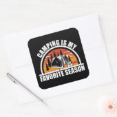 Camping is mijn favoriete seizoen grappige camper  vierkante sticker (Envelop)