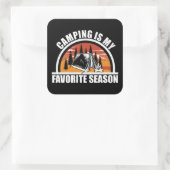 Camping is mijn favoriete seizoen grappige camper  vierkante sticker (Tas)
