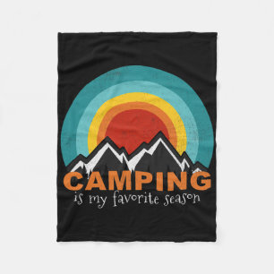 Camping Is Mijn Favoriete Seizoen Grappige Campers Fleece Deken