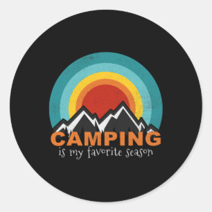 Camping Is Mijn Favoriete Seizoen Grappige Campers Ronde Sticker