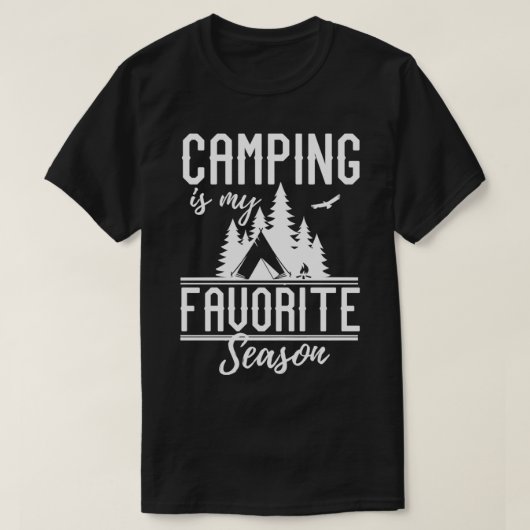 Camping is mijn favoriete seizoen grappige zomerwa t-shirt (Design voorkant)
