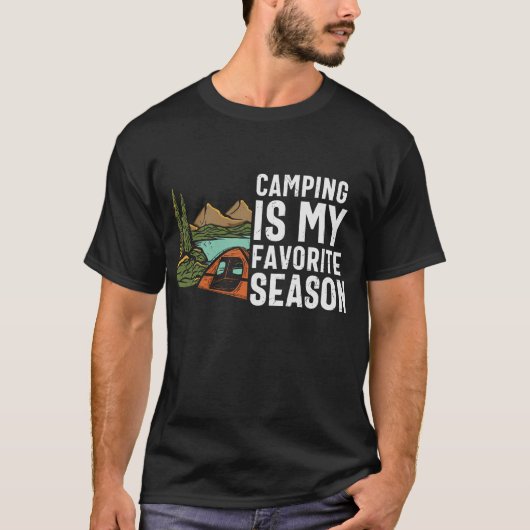 Camping is mijn favoriete seizoen t-shirt (Voorkant)