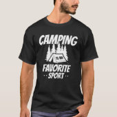 Camping is mijn favoriete sport kampvuur camper t-shirt (Voorkant)
