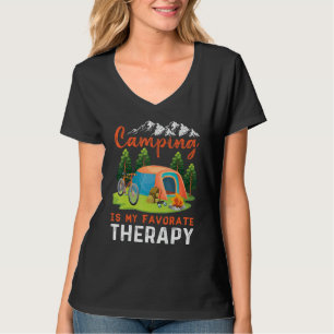 Camping is mijn favoriete therapie Kamperen T-shirt