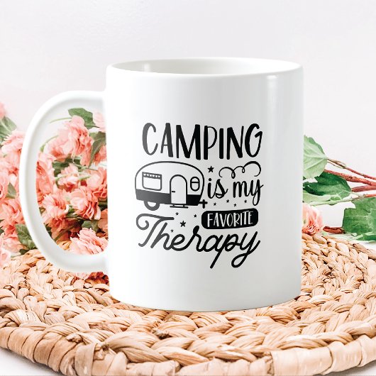Camping is mijn favoriete therapie koffiemok