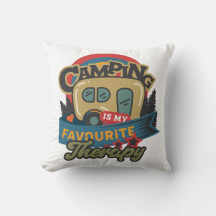 Camping is mijn favoriete therapie kussen