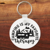 Camping is mijn favoriete therapie sleutelhanger (Voorkant)