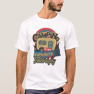 Camping is mijn favoriete therapie t-shirt