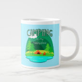 Camping is mijn gelukkige plek grote koffiekop (Rechts)