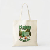 Camping is mijn gelukkige plek - happy camper canv tote bag (Voorkant)