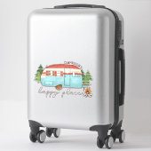 Camping is mijn gelukkige plek sticker (Koffer)