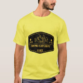 Camping is mijn gelukkige plek t-shirt (Voorkant)