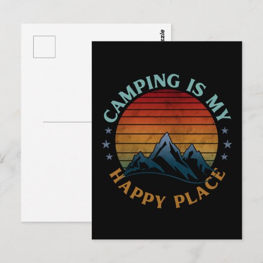 CAMPING IS MIJN GEWELDIGE PLEK BRIEFKAART (Voorkant / Achterkant)