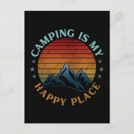 CAMPING IS MIJN GEWELDIGE PLEK BRIEFKAART (Voorkant)