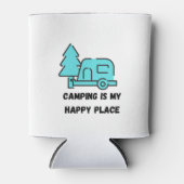 Camping is mijn Happy Place op een Koelbox Blikjeskoeler (Voorkant)