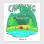 Camping is mijn Happy Place Sticker (Vel)