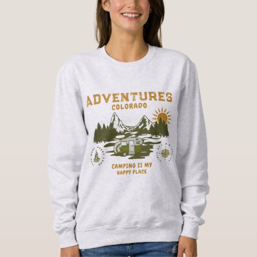 Camping is mijn Happy Place Sweatshirt (Voorkant)