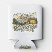 Camping is mijn liefdestaal blikjeskoeler (Achterkant)